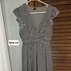 Black and White Striped Dress